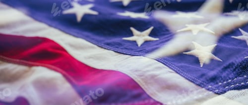 Preview: Waving Fabric of an American National Flag