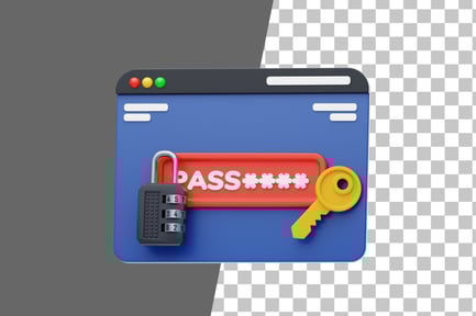 Preview: Password 3D Icon