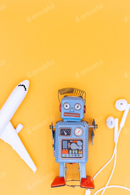 Preview: Vintage tin toy robot
