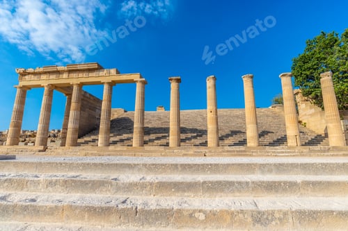 Preview: Ancient pillars of the acropolis of Lindos