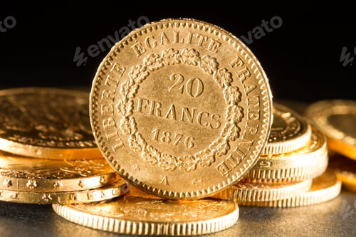 Preview: Twenty French Francs coins