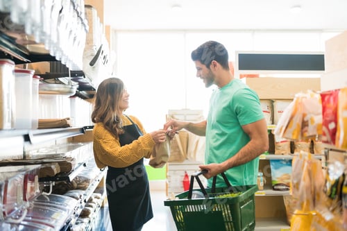 Preview: Young Man Shopping In Supermarket