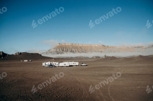 Preview: rv camp site in the dirt.