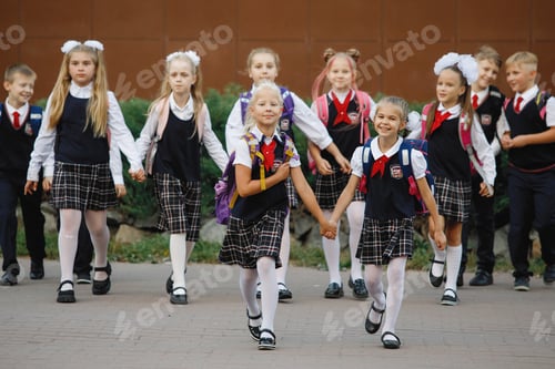 Preview: Group of children in a school uniform