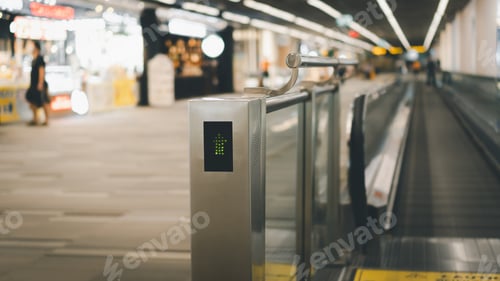 Preview: Walkway rolling for passengers in terminal airport for safety