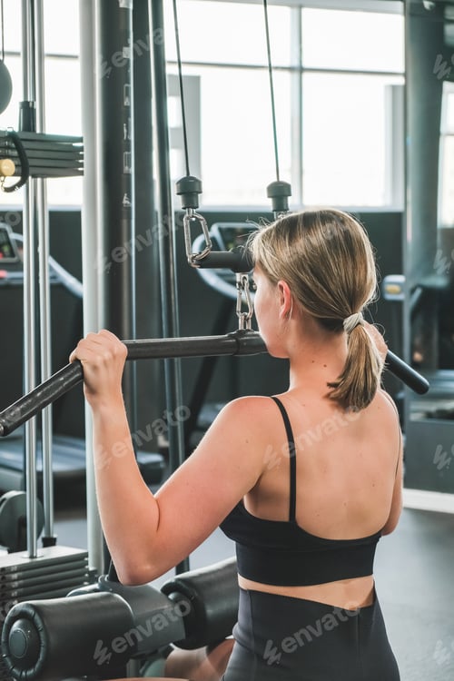 Preview: Workout. Gym,sport,Fitness,Fitness, motivation for working the gym, health improvement. Woman doing
