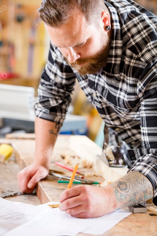 Preview: Carpenter plans work and notes at project drawings