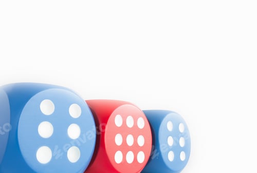 Preview: Three dice with one showing nine
