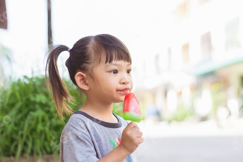 Preview: Child Enjoying Popsicle on a Summer Day