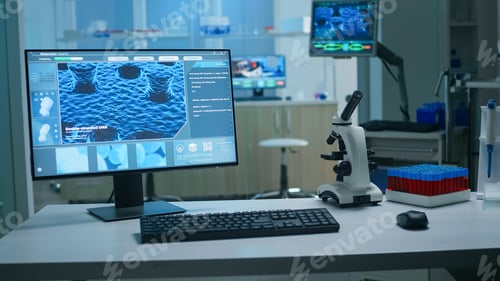 Preview: Interior of modern science laboratory with no people
