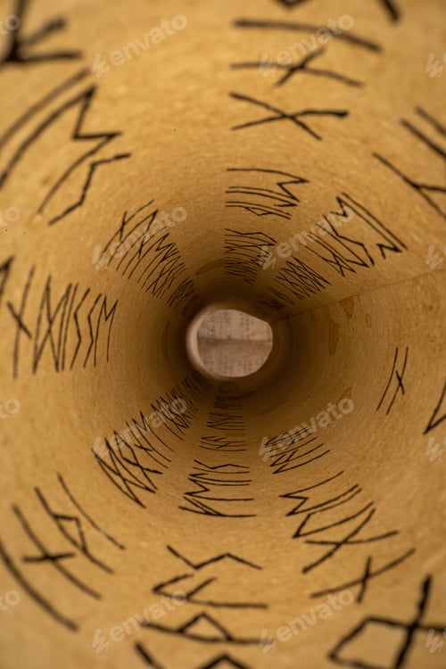 Preview: Inside view of scroll with futhpak symbols. Scribe library.