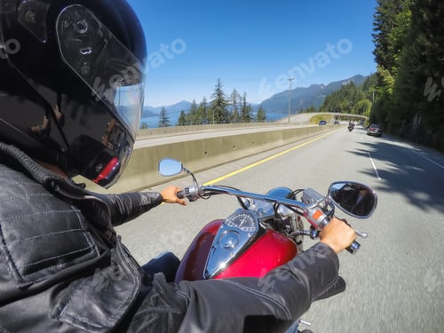 Preview: Riding on a motorcycle during a sunny summer day