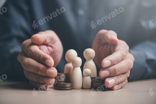 Preview: Family insurance plan protect. Help medicine protection. Father mother children insurance.