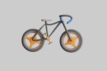 Preview: Stylized bicycle with orange accents