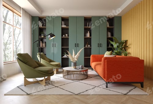 Preview: Interior of modern living room