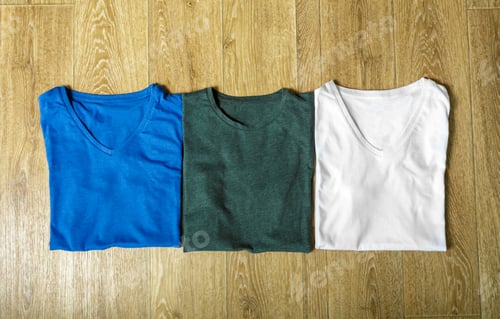 Preview: colorful shirts on table