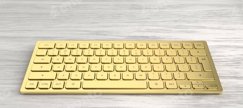Preview: Luxury golden computer keyboard