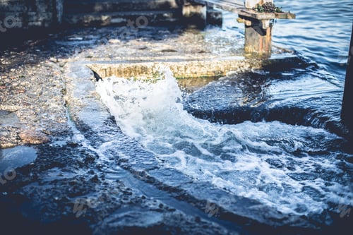 Preview: Water with splashes near coast