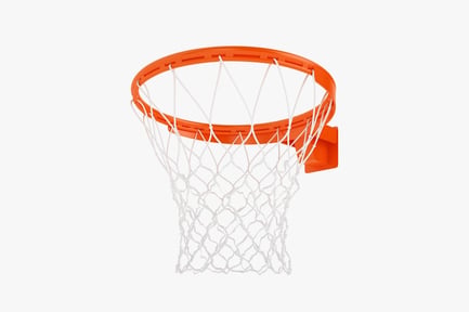 Preview: Orange Basketball Hoop with White Net