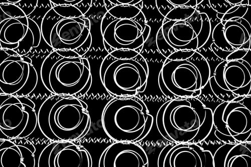 Preview: Block springs for mattresses isolated on black background.