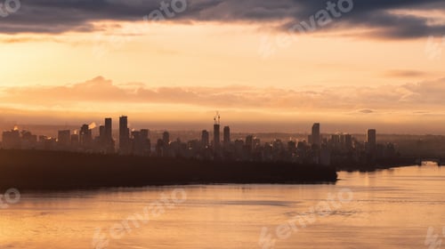 Preview: Modern City Skyline in Downtown Vancouver, British Columbia, Canada.
