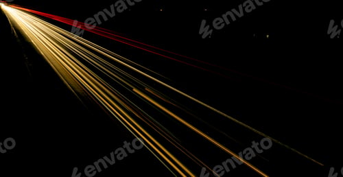 Preview: Night autobahn, amazing long exposure. Web banner, free space.
