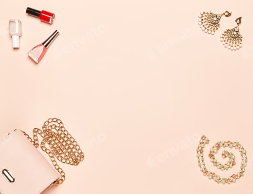 Preview: Elegant Woman's Fashion Accessories and Nail Polish