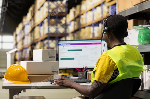Preview: Black call center operator assisting a client with order mix up problems