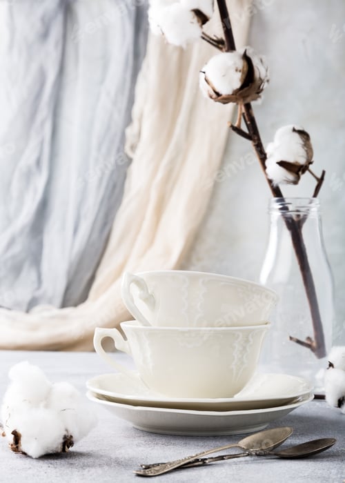 Preview: Two retro porcelain tea cups
