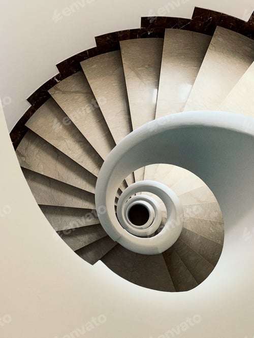 Preview: High Angle View of Spiral Staircase