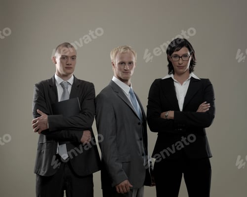 Preview: Three business colleagues, portrait