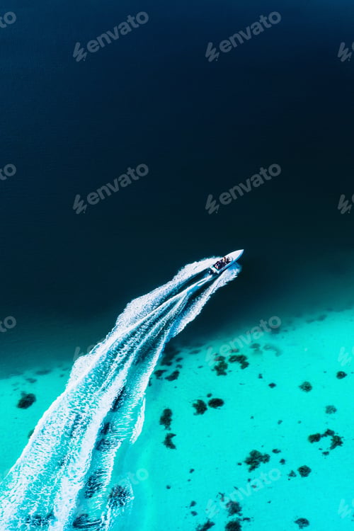 Preview: Aerial picture of the east coast of Mauritius Island. Beautiful lagoon of Mauritius Island shot from