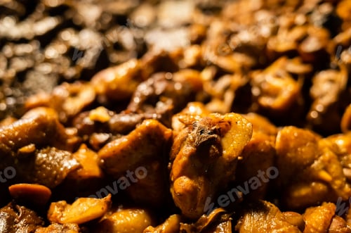 Preview: Traditional Snacks Of Taiwanese Fried Chicken At The Street In Night Marketplace