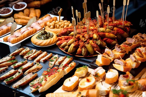 Preview: Pinchos and tapas typical of the Basque Country, Spain.