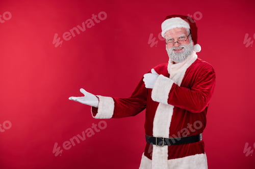 Preview: Smiling Santa Claus Giving Thumbs Up Gesture