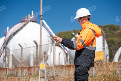 Preview: Engineer industrial facility petrochemical or gas energy site focused industrial and environmental