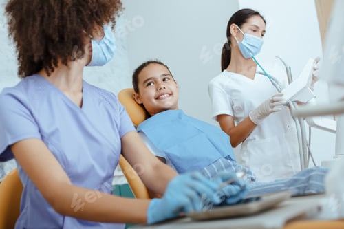 Preview: Work of modern dentist orthodontist with children