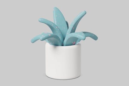 Preview: White container with blue and pink shapes