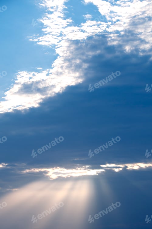 Preview: Sunny sky abstract background, beautiful cloudscape