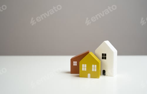 Preview: House figures. Villages and towns. Realtor services. Buying and selling.