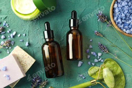 Preview: Concept of skin and face care, lavender cosmetic