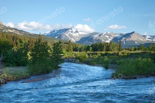 Preview: Mountains and the Two Medicine River Near Glacier National Park