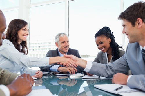 Preview: Handshake Between A Businesswoman And A Co-Worker When A Meeting Is Ending