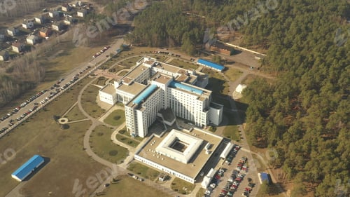 Preview: Gomel, Belarus. Aerial View OF Building Of Republican Scientific Center For Radiation Medicine And