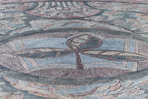 Preview: granite leaf-like coloured mosaic element