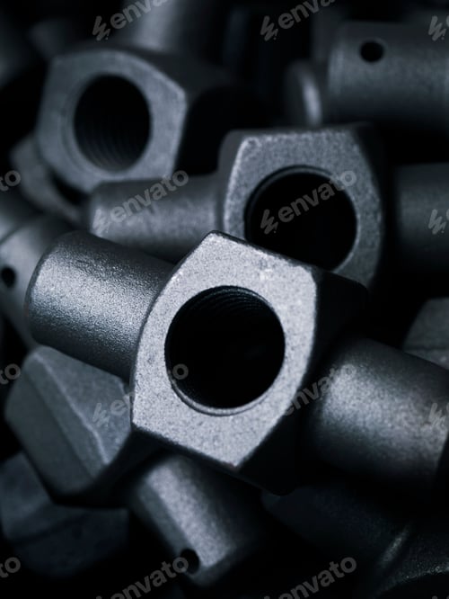 Vista previa: Drilled and machined trunnions for railway freight coupling units