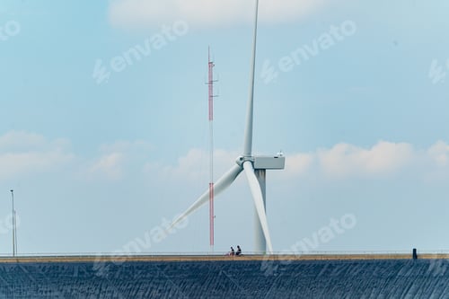 Preview: Wind turbine construction site, renewable electricity generator.