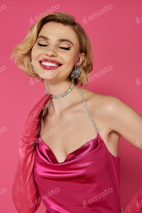 Preview: A Radiant Smile in Pink Satin