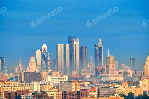 Preview: view on the downtown from window