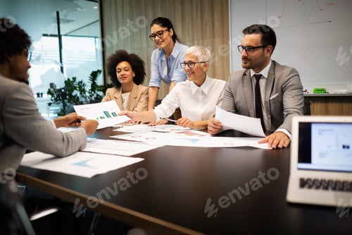 Preview: Corporate business team and manager in a meeting